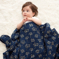 Aden+Anais Silky Soft Dream Blanket Metallic Gold Deco Dandelion