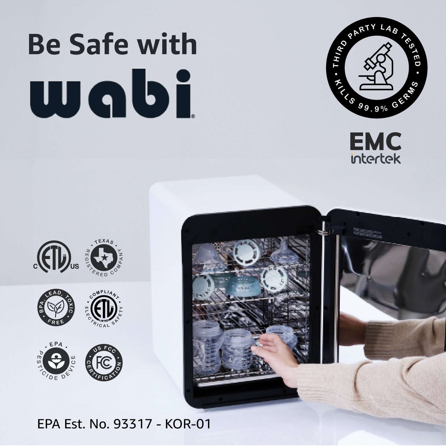 WABIBABY UVC LED SANITIZER & DRYER 360 - baby enRoute