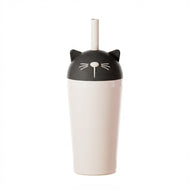 Asobu Bestie Animal Vacuum Insulated Straw Tumbler 24oz Cat