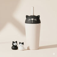 Asobu Bestie Animal Vacuum Insulated Straw Tumbler 24oz Cat