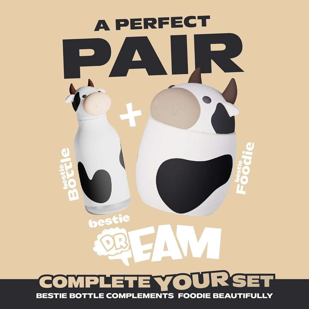 Asobu Foodie Holiday Kids Insulated Food Jar 20oz Cow