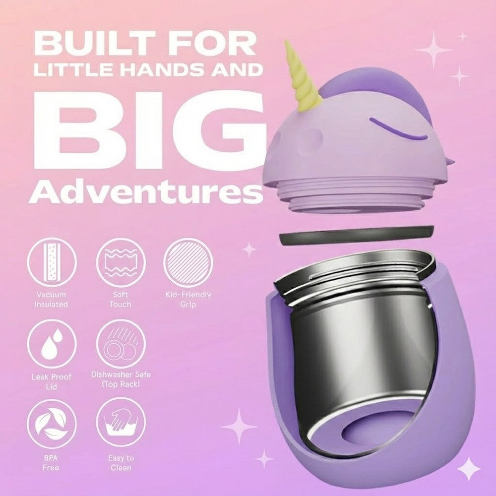 Asobu Foodie Holiday Kids Insulated Food Jar 20oz Unicorn
