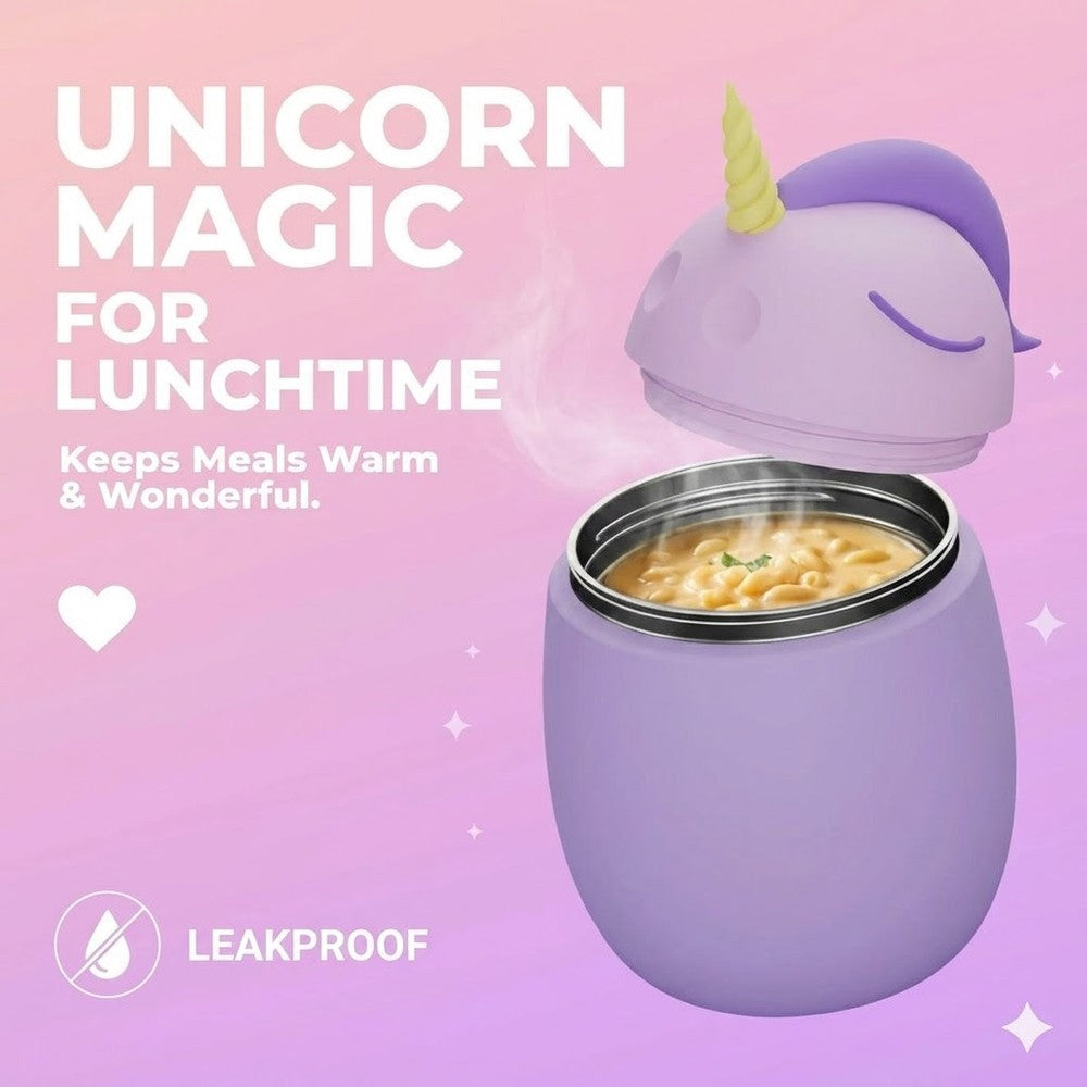 Asobu Foodie Holiday Kids Insulated Food Jar 20oz Unicorn
