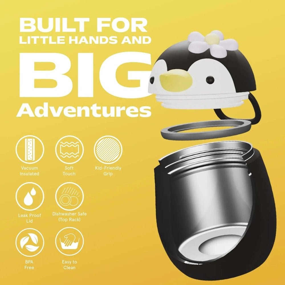 Asobu Foodie Holiday Kids Insulated Food Jar 20oz Peguin