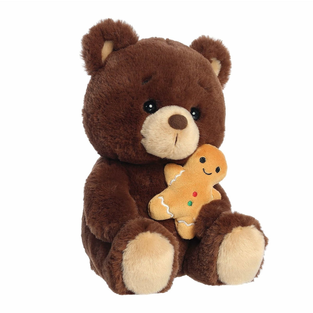 Aurora Holiday Barista Bear Gingerbread Man 10"