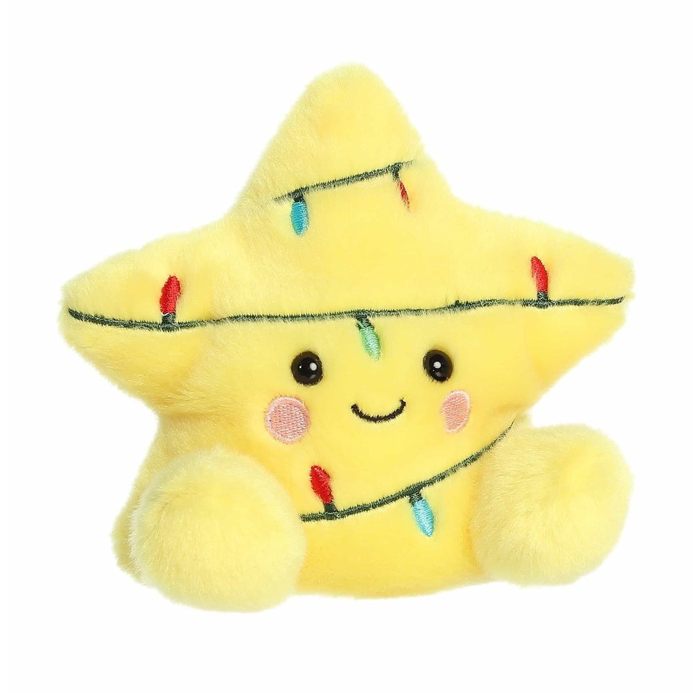 Aurora Palm Pals Navi Star Topper 5-inch plush yellow star with colorful lights and a cute smile.