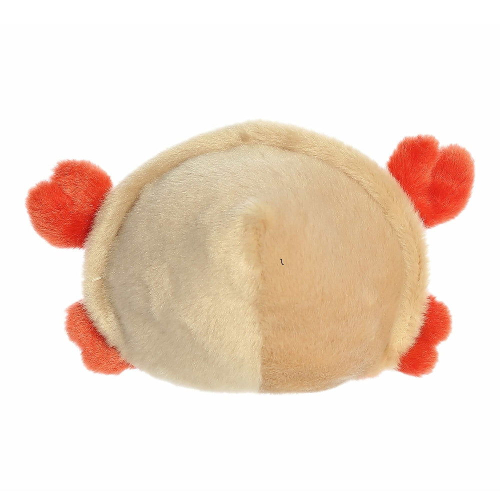 Aurora Palm Pals Tide Hermit Crab 5" plush toy, soft beige body with bright orange claws