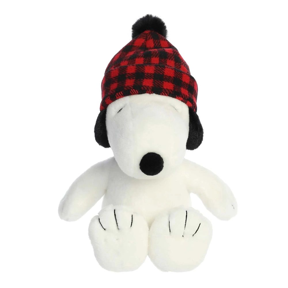 Aurora Peanuts Winter Hat Snoopy Winter Plaid Snoopy 11"