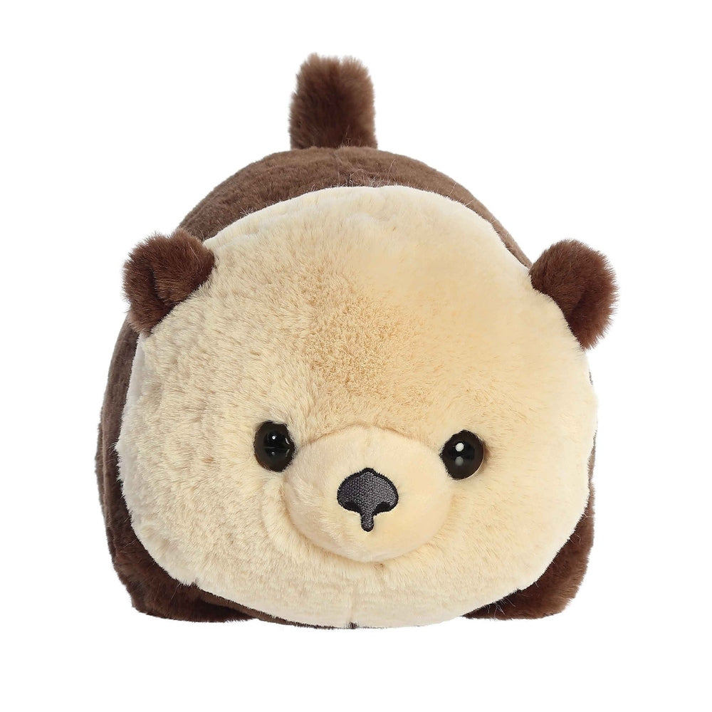 Aurora Spudsters Saoirse Sea Otter 10" plush toy, soft tan face and brown body, ready for hugs