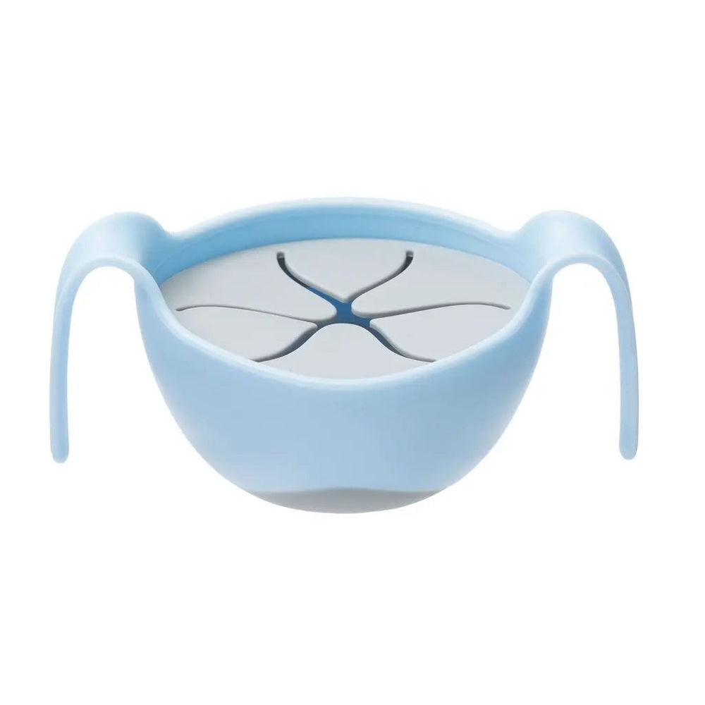 B.BOX Bowl & Straw New Edition blue baby feeding bowl with suction base and ergonomic handles
