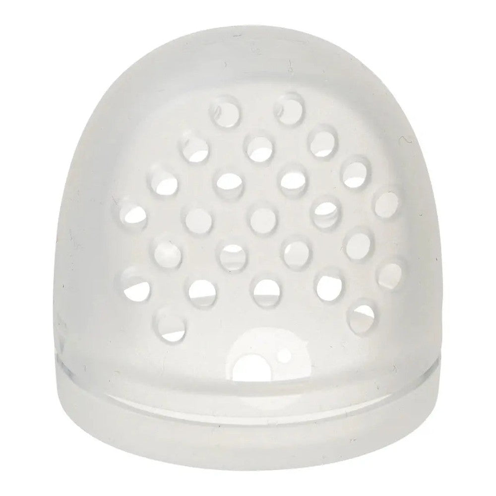 B.Box New Silicone Fresh Food Feeder for babies, white, perforated dome with multiple holes.