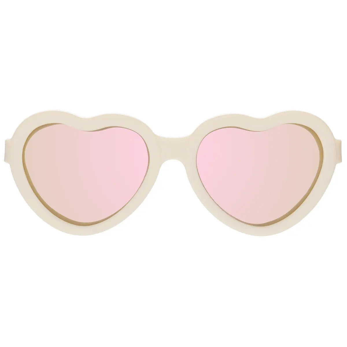 BABIATORS POLARIZED MIRRORED SUNGLASSES HEART SHAPE SWEET CREAM