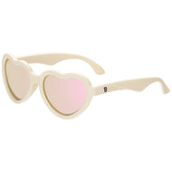 BABIATORS POLARIZED MIRRORED SUNGLASSES HEART SHAPE SWEET CREAM