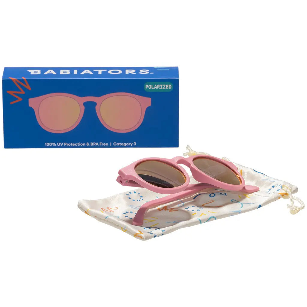 BABIATORS POLARIZED MIRRORED SUNGLASSES KEYHOLE PRETTY IN PINK