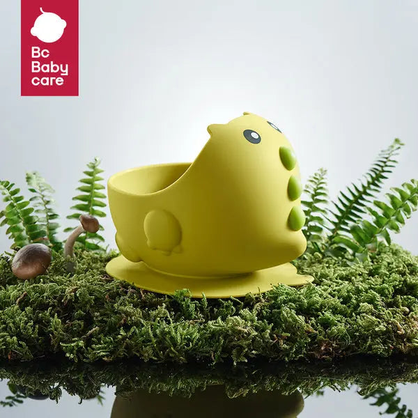 silicone suction bowl, yellow chick-shaped