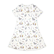 Bellabu Bear Bamboo Girls' Short Sleeve Dress Pinata
