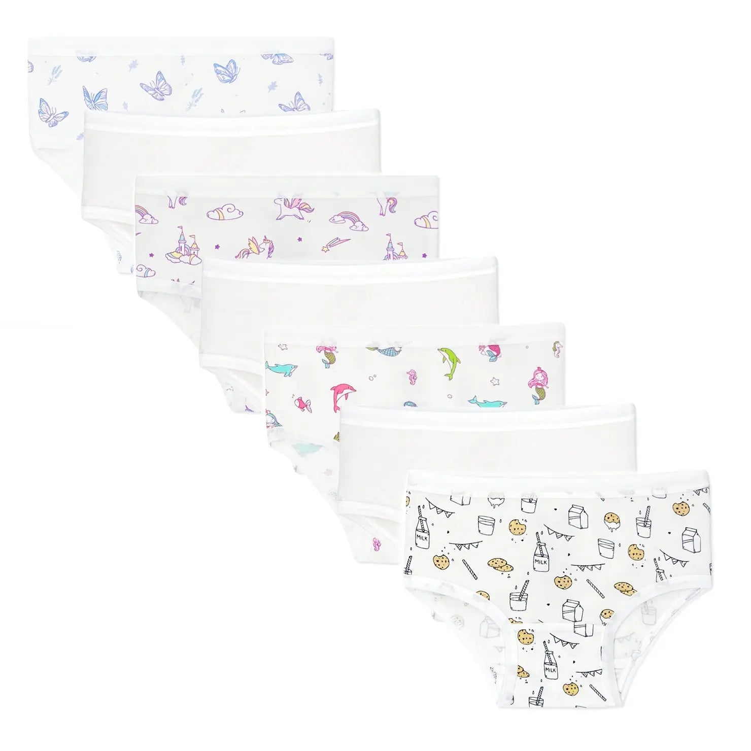 Bellabu Bear Girl's Bamboo Underwear 7-Pack Core