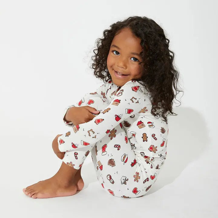 Bellabu Bear Sugar Cookies Bamboo Kids Pajamas Two-Piece Set