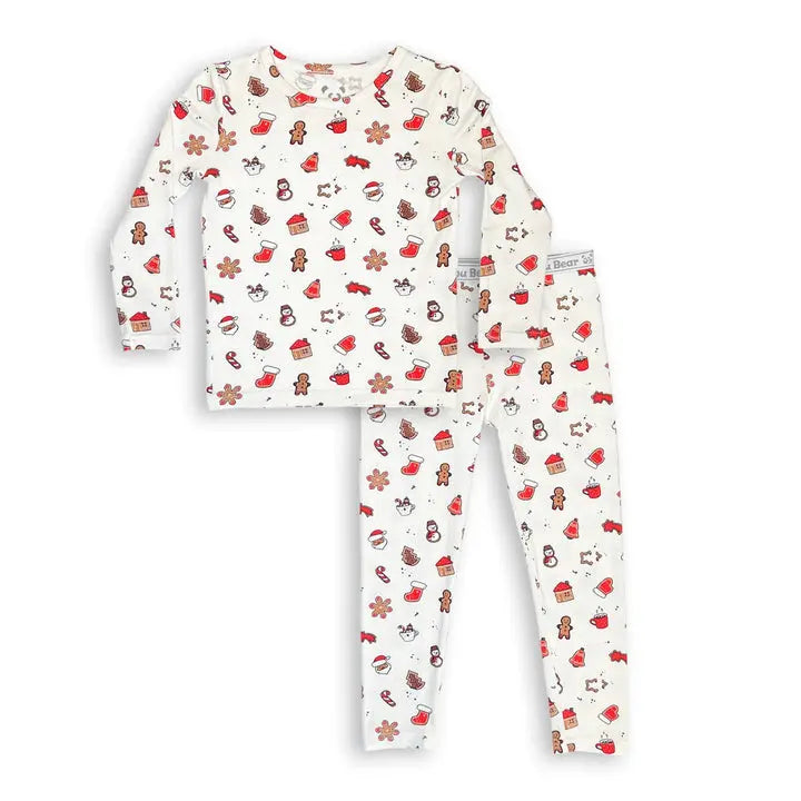 Bellabu Bear Sugar Cookies Bamboo Kids Pajamas Two-Piece Set