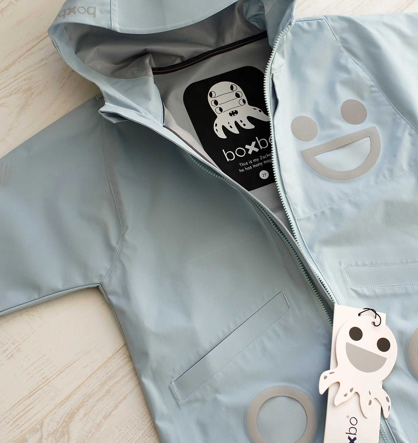 BOXBO WISTITI WINDBREAKER RAIN JACKET BLUE - baby enRoute