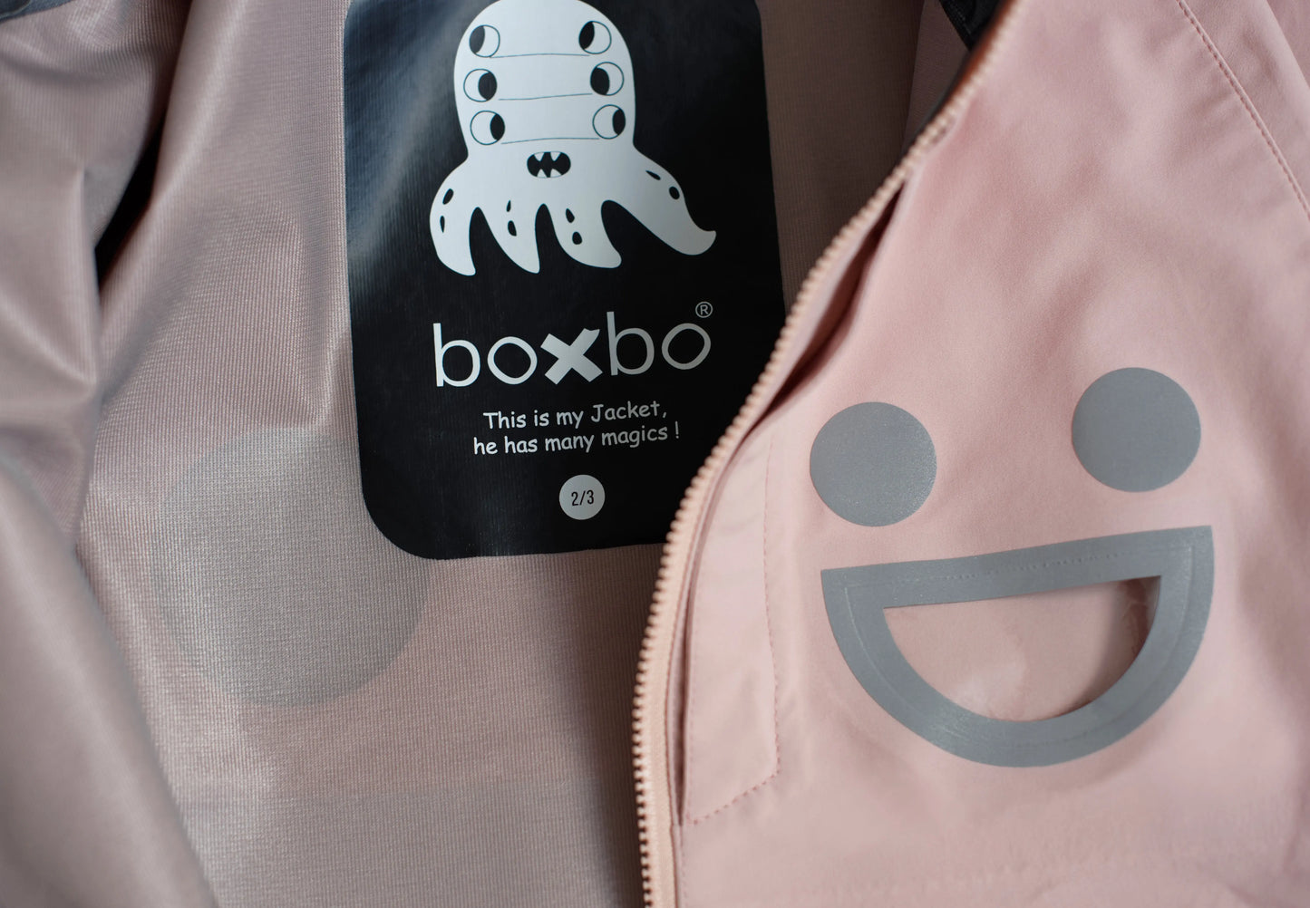 BOXBO WISTITI WINDBREAKER RAIN JACKET PINK - baby enRoute