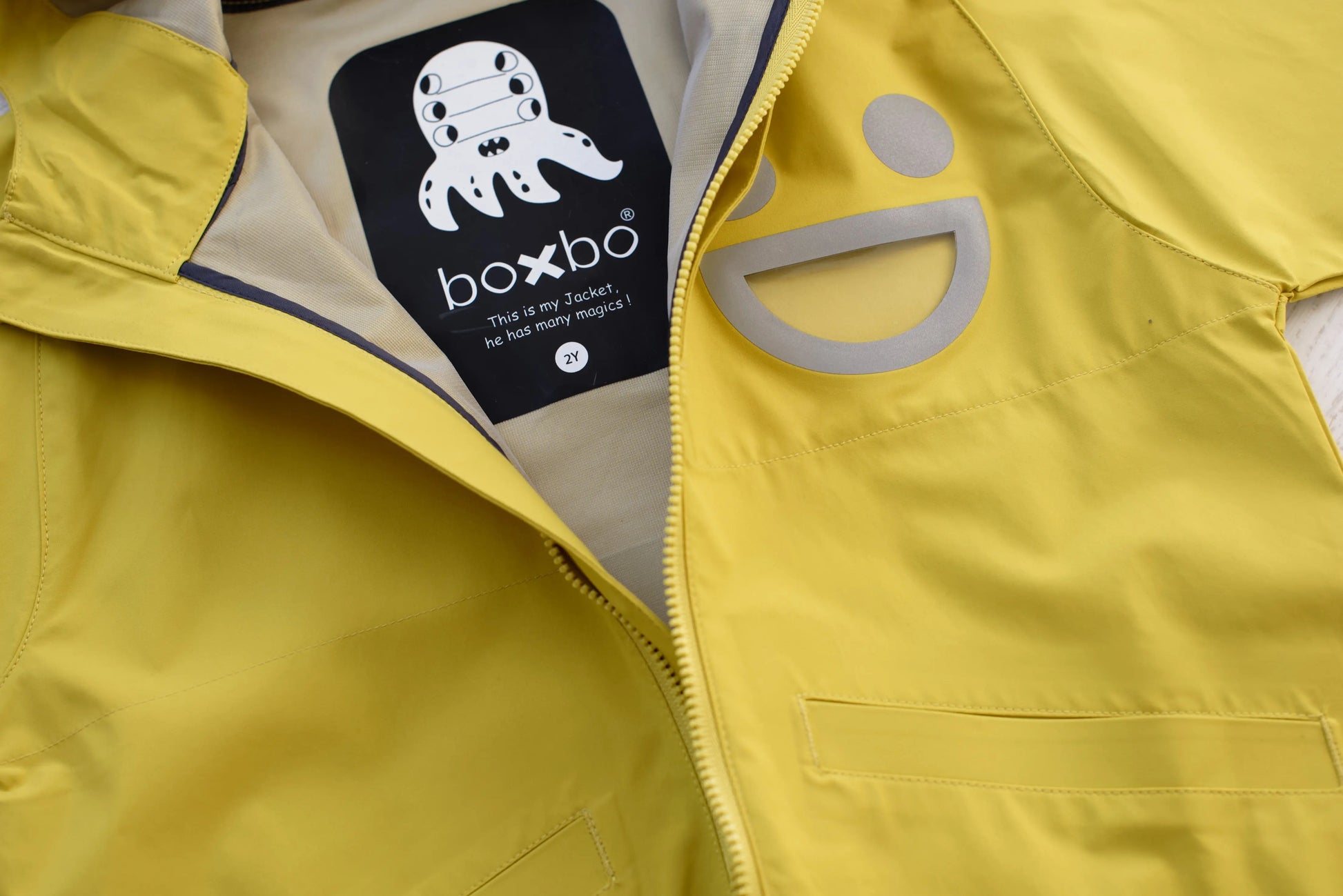 Boxbo Wistiti Windbreaker Rain Jacket Yellow