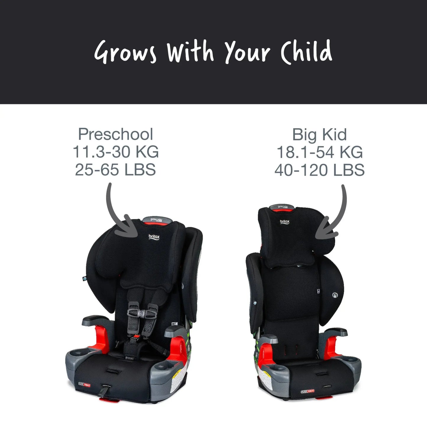 BRITAX GROW WITH YOU CLICKTIGHT CAR SEAT SAFEWASH - baby enRoute