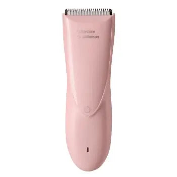 BC Babycare Baby Hair Clipper pink compact electric trimmer shown ready for gentle baby haircuts.