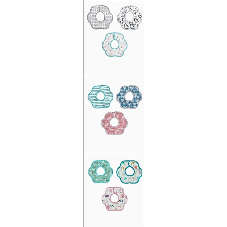 Bc Babycare Cotton Flower Shaped Bib 3Pcs