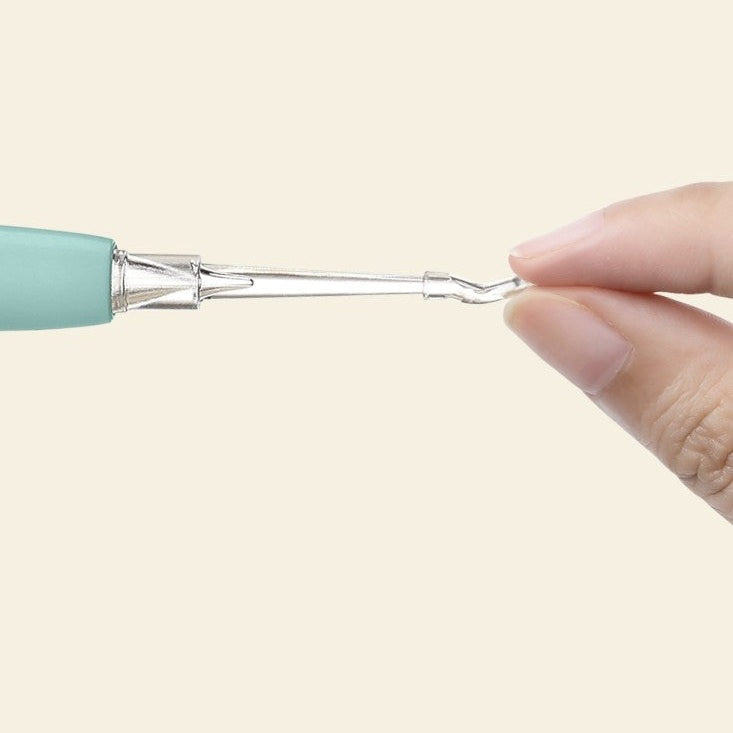 BC Babycare ear wax removal kit with turquoise handle and stainless steel tip
