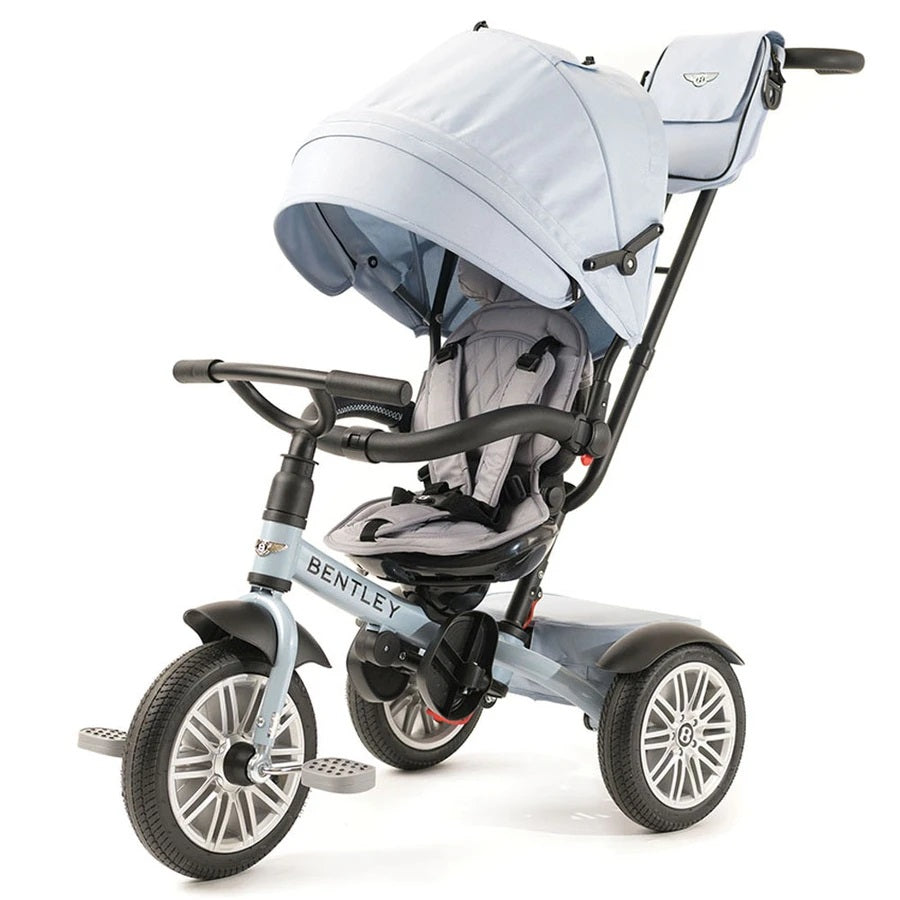 Bentley Trike 6-in-1 V2 Jetstream Blue baby tricycle with canopy and padded seat