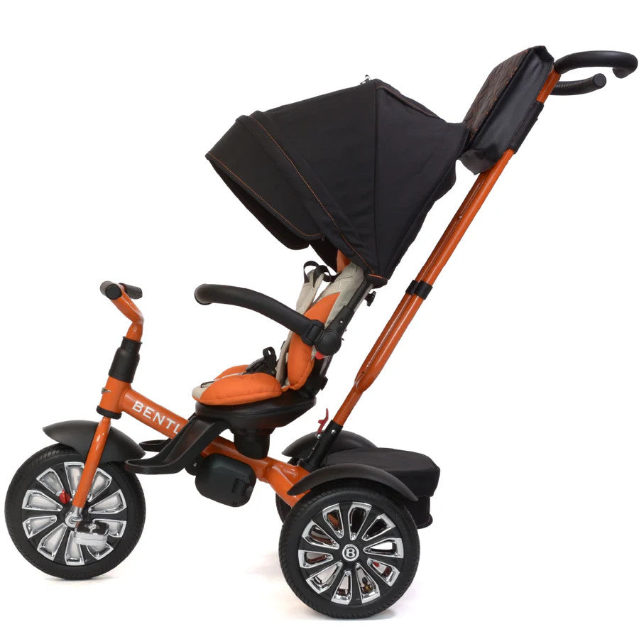 Bentley Trike 6-in-1 V2 Mulliner Mandarin orange stroller tricycle with canopy