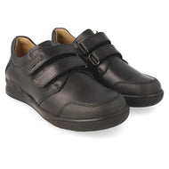 Biomecanics Black Napa Double Velcros School Shoes
