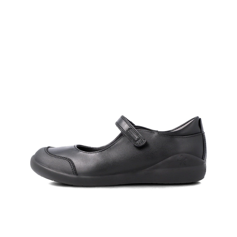 Biomecanics Black Napa Mercedes Puntera School Shoes: black napa leather Mary Jane with adjustable strap fastened
