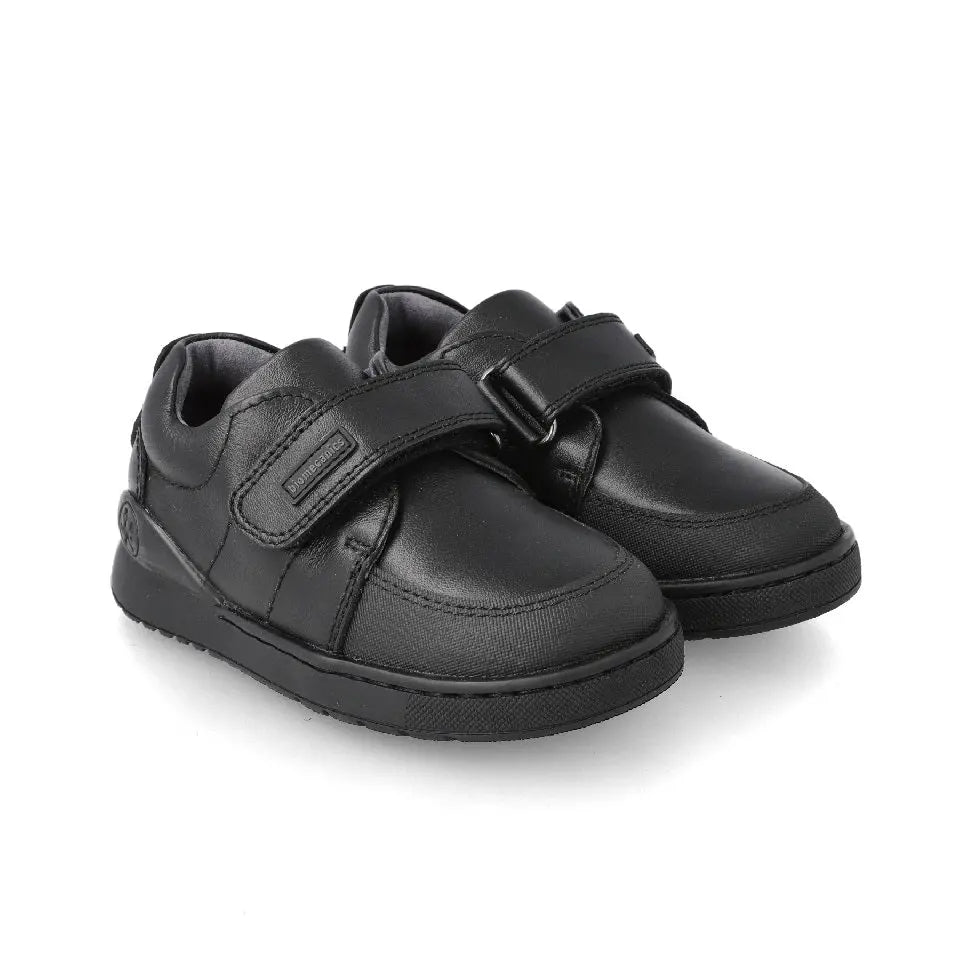 Biomecanics Black Napa Velcro School Shoes