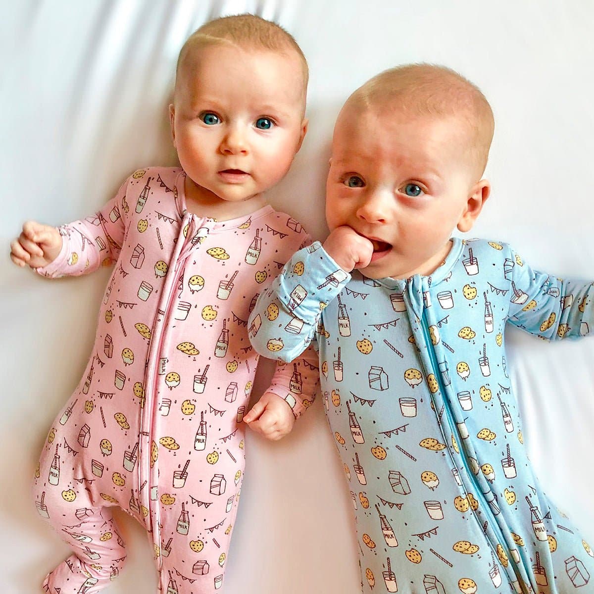 BELLABU BEAR MILK AND COOKIES PINK BAMBOO CONVERTIBLE FOOTIE