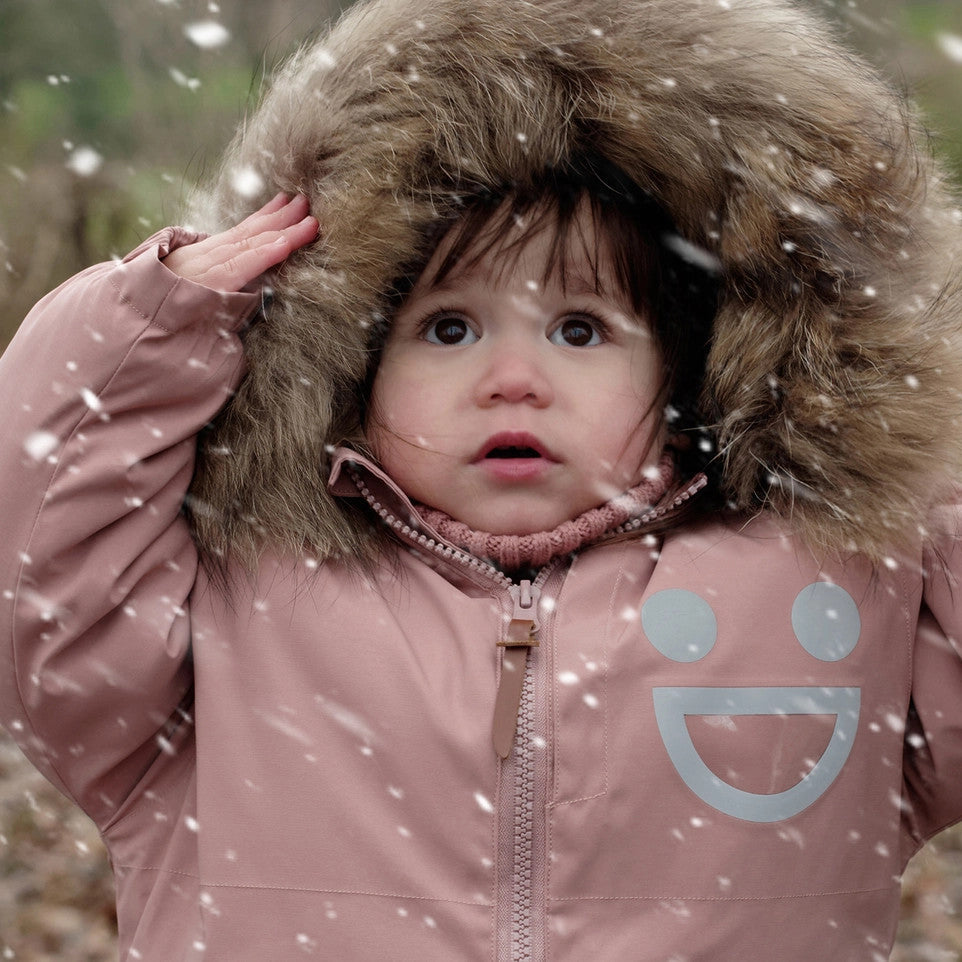 Boxbo Wistiti Fleece Lined Waterproof & Snowproof Fur Jacket Dusty Rose Pink