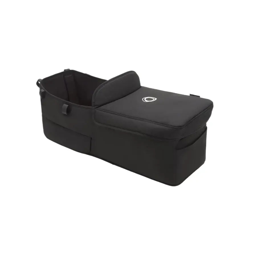 Bugaboo Donkey5 Pram Body Fabric Complete in black, padded bassinet-style stroller shell, stroller accessory.