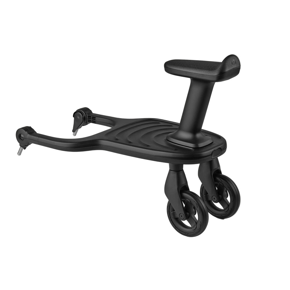 BUGABOO Wheeled Board in black, showing dual rear wheels and raised platform for smooth family outings.