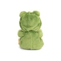 Bukowski Bears Ziggy Prince Charles stuffed animal, green plush toy sitting upright with back view.
