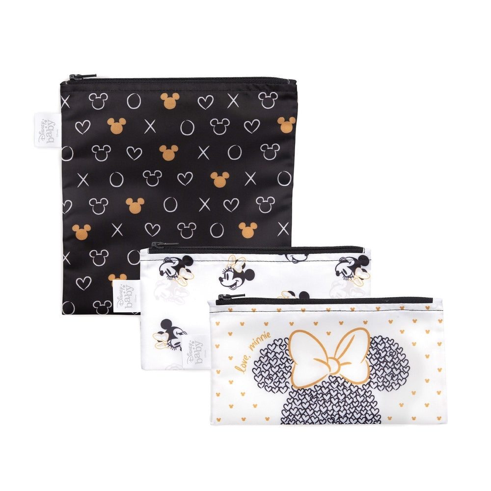 Bumkins Reusable Snack Bag 3pk Love Minnie