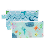 Bumkins Small Snack Bag 2pk Ocean Life