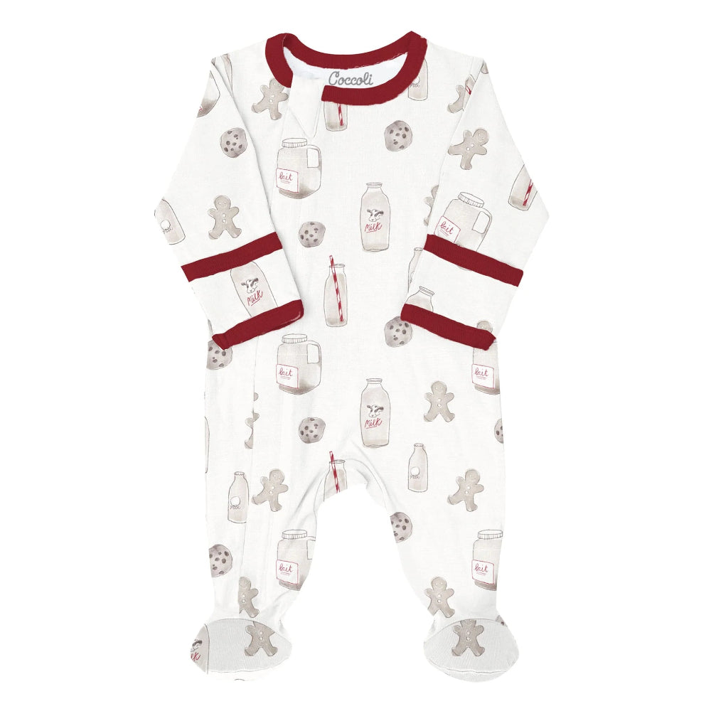 Coccoli Infant Cotton Modal Zipper Footie Cookies