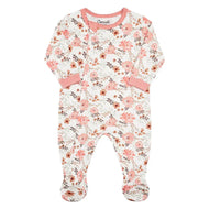 Coccoli Infant Floral Cotton-Moda Zip Footie