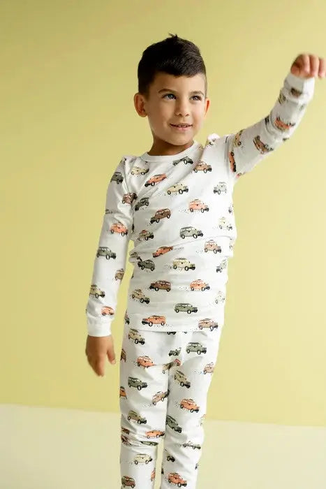 Coccoli Kid Jeeps Cotton TENCEL™ Modal Long Sleeve Pajamas