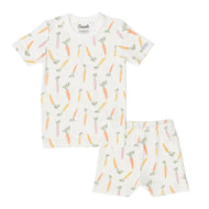 Coccoli Kid Modal Short Sleeve Pyjama Carrots On Cream