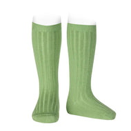 Condor Basic Rib Knee High Socks Pear