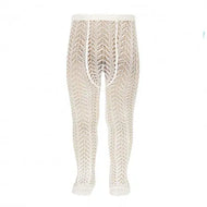 Condor Perle Openwork Tights Beige