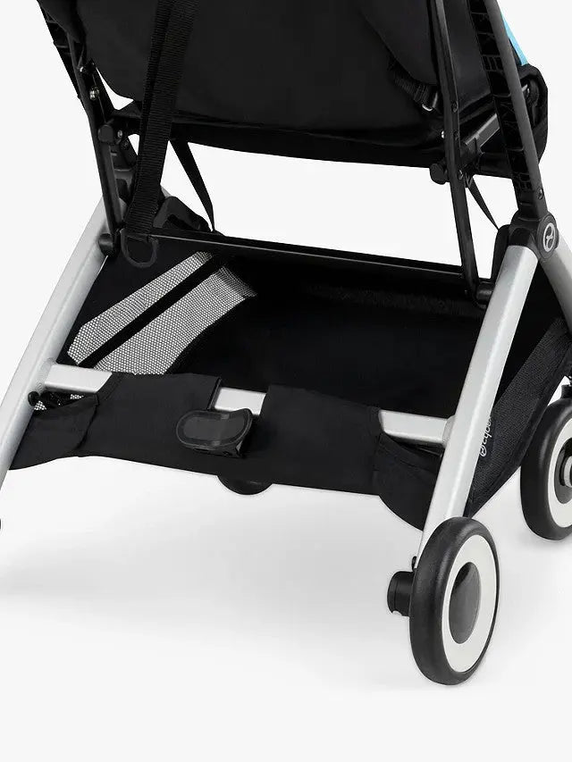 Cybex Orfeo stroller with black fabric and silver frame