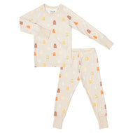 Coccoli Kid Cotton TENCEL™ Modal Pajamas Ghosts On Beige